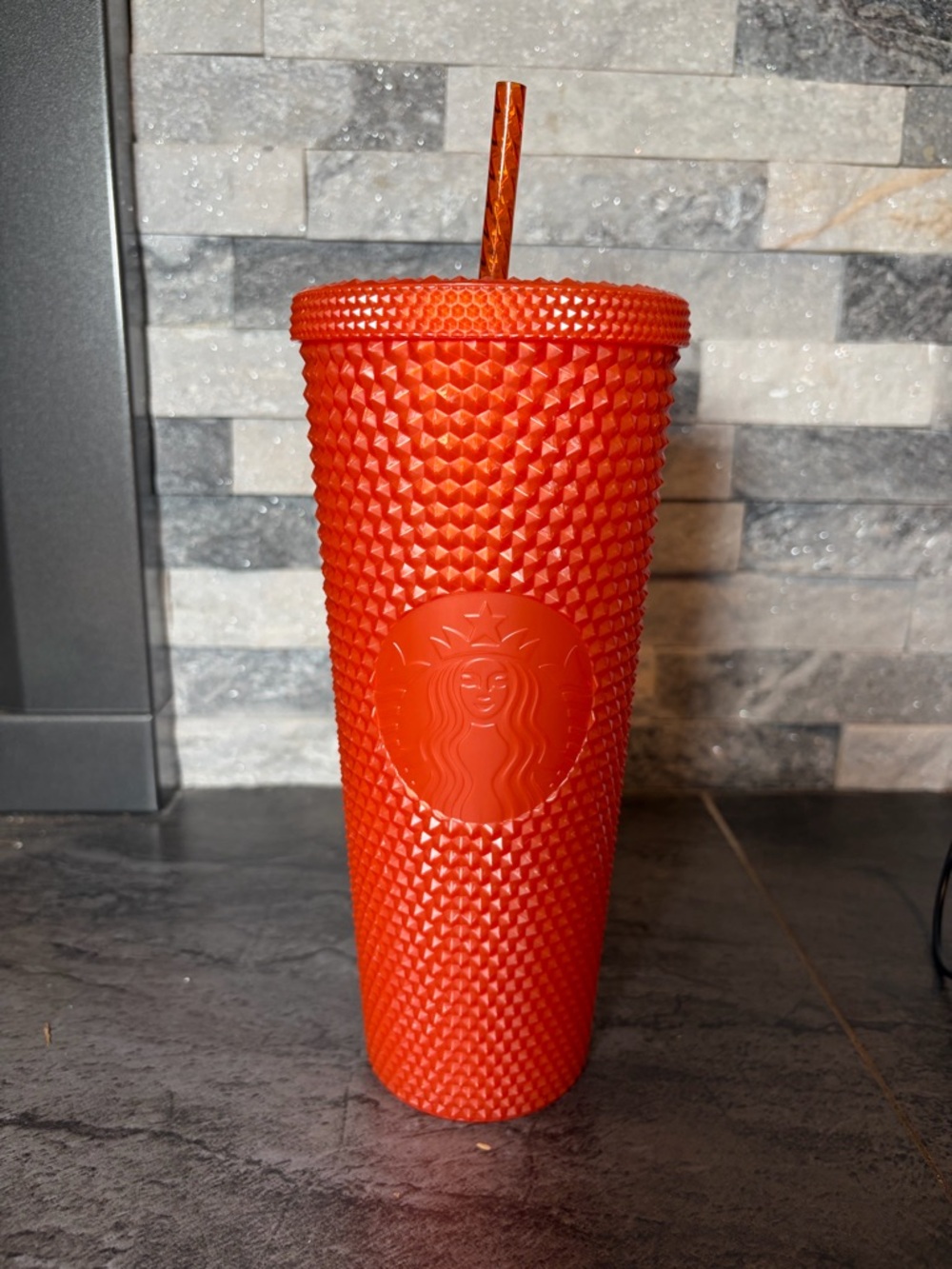 Starbucks irradiance Orange Studded Tumbler with Straw